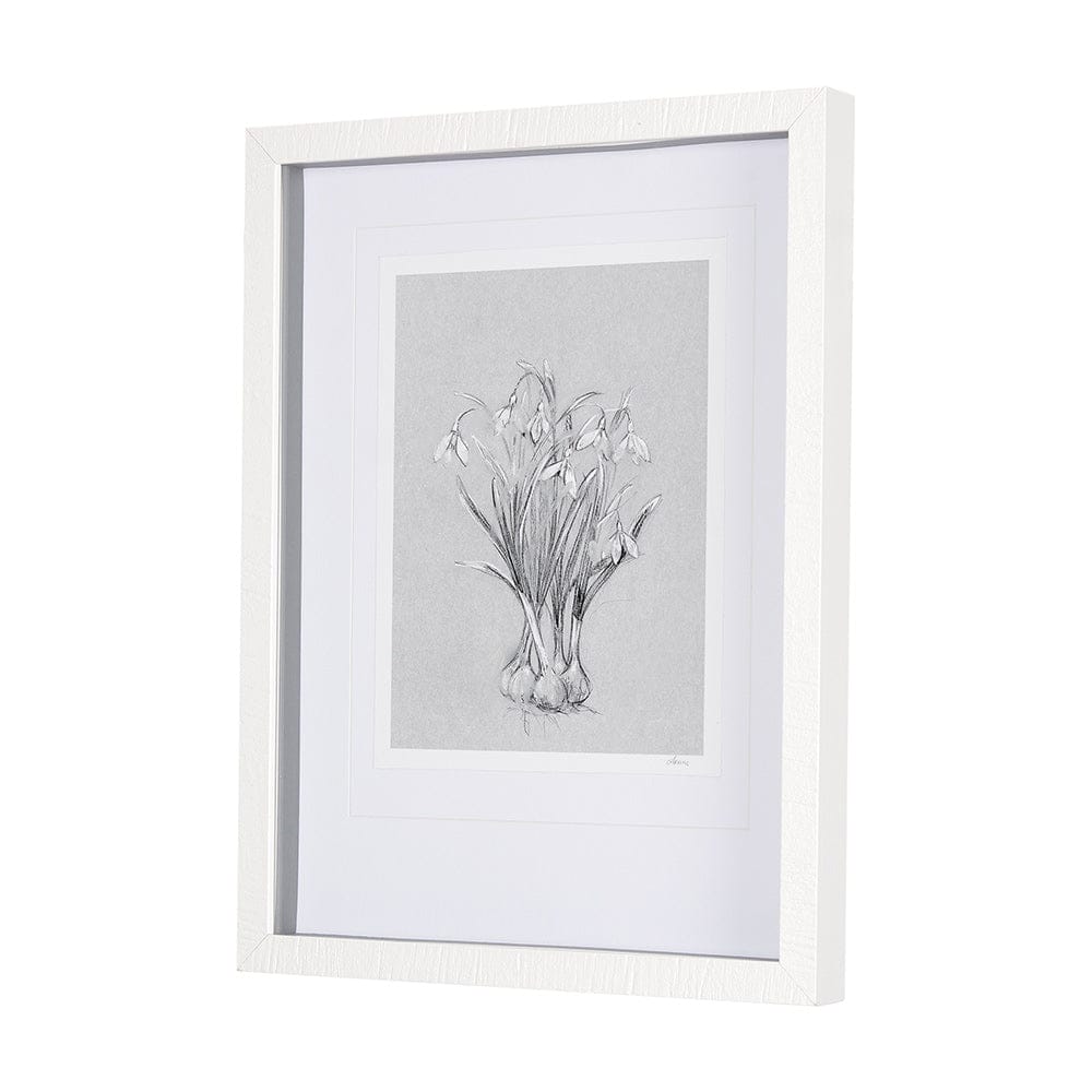 Mercana - Botanical sketches VI Grey by Mercana Studio Hand Embellished Framed Art Print Matted under Glass - 14591 view 2