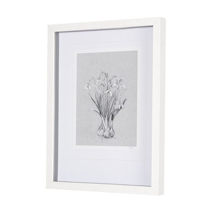 Mercana - Botanical sketches VI Grey by Mercana Studio Hand Embellished Framed Art Print Matted under Glass - 14591 view 2