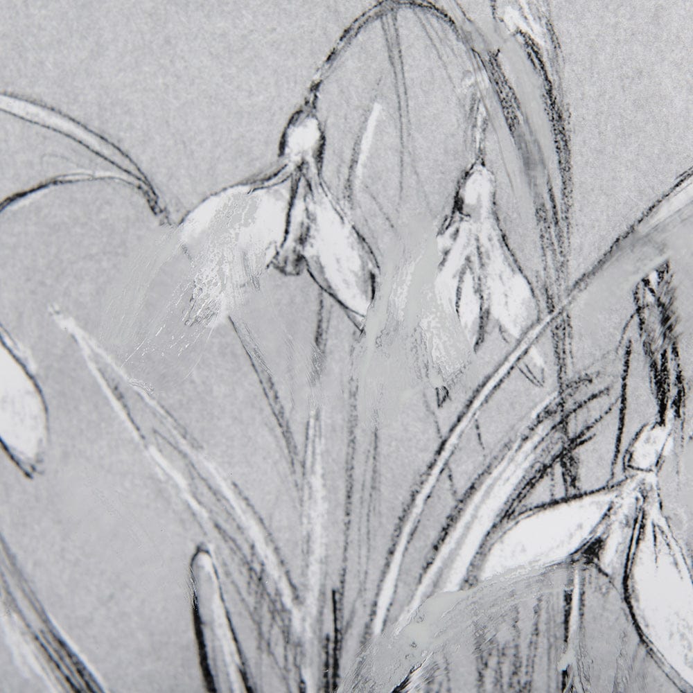 Mercana - Botanical sketches VI Grey by Mercana Studio Hand Embellished Framed Art Print Matted under Glass - 14591 view 7
