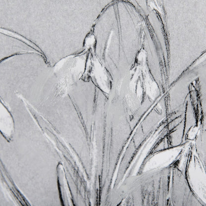 Mercana - Botanical sketches VI Grey by Mercana Studio Hand Embellished Framed Art Print Matted under Glass - 14591 view 7