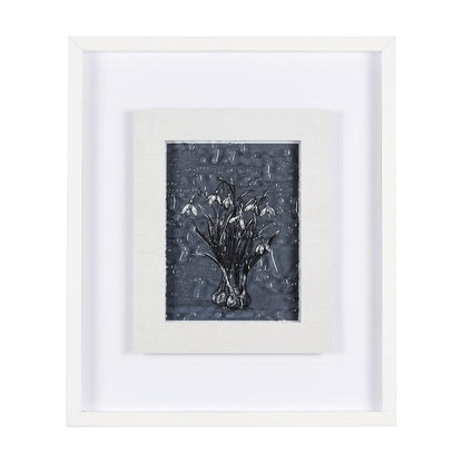 Mercana - Botanical sketchesVI Blue by Mercana Studio Hand Embellished Framed Art Print Matted under Glass - 14566 view 1