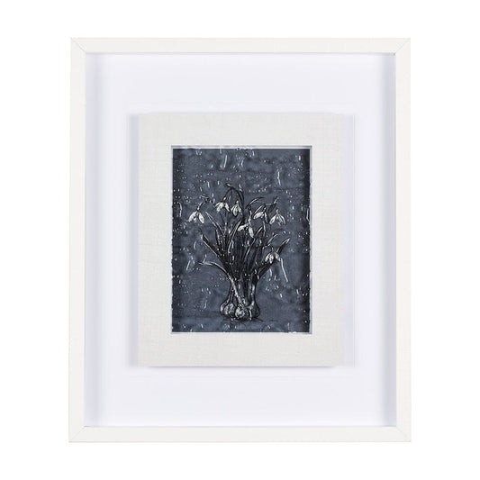 Mercana - Botanical sketchesVI Blue by Mercana Studio Hand Embellished Framed Art Print Matted under Glass - 14566 view 1