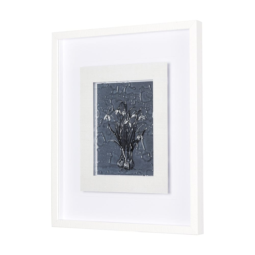 Mercana - Botanical sketchesVI Blue by Mercana Studio Hand Embellished Framed Art Print Matted under Glass - 14566 view 2