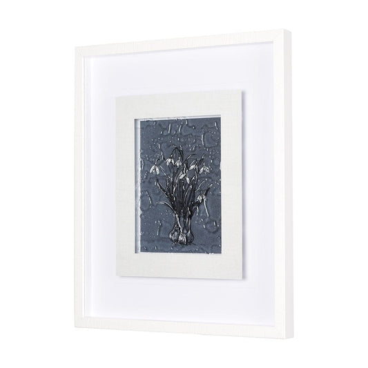 Mercana - Botanical sketchesVI Blue by Mercana Studio Hand Embellished Framed Art Print Matted under Glass - 14566 view 2