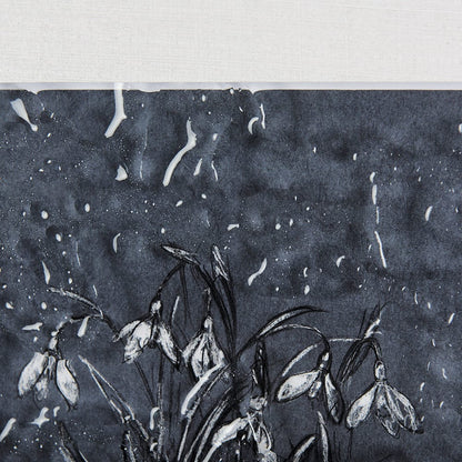 Mercana - Botanical sketchesVI Blue by Mercana Studio Hand Embellished Framed Art Print Matted under Glass - 14566 view 7
