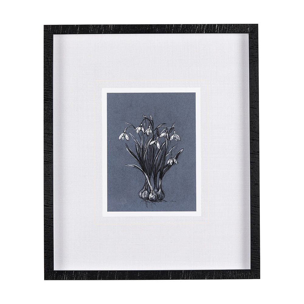 Mercana - Botanical sketchesVI Blue by Mercana Studio Hand Embellished Framed Art Print Matted under Glass - 14580 view 1