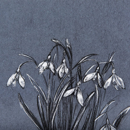Mercana - Botanical sketchesVI Blue by Mercana Studio Hand Embellished Framed Art Print Matted under Glass - 14580 view 7