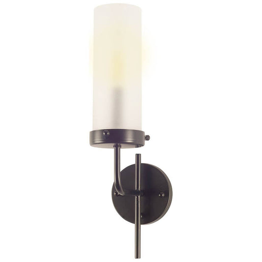 Mercana - Bougeoir I I 8x20 Gray Metal Cylindrical Glass Shade Wall Sconce - 67135_CLOSEOUT view 1