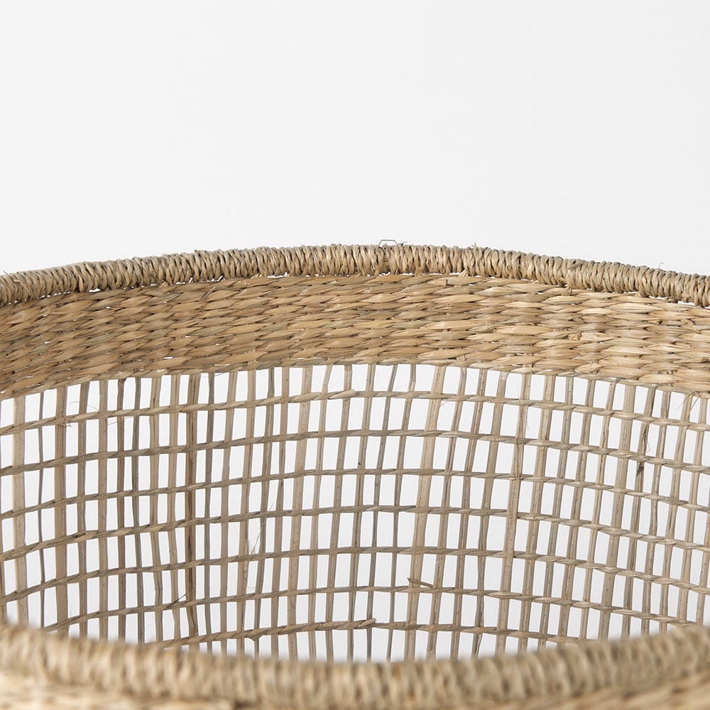 Mercana - Bowie 19.7L x 19.7W x 19.7H Medium Brown Seagrass Round Basket W/ Handles (Set of 3) - 69586 view 6