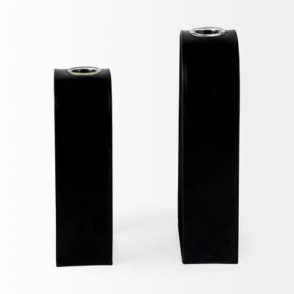 Mercana - Boyer 5.1L x 3.0W x 12.0H Black Metal W/Glass Set of Two Test Tube Decorative Objects - 69558 view 3