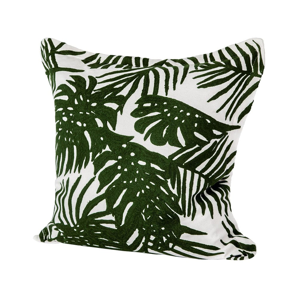 Mercana - Boyle I 20 x 20 Green Tropical Palm Leaf Decorative Pillow Cover - 67351_CLOSEOUT view 1