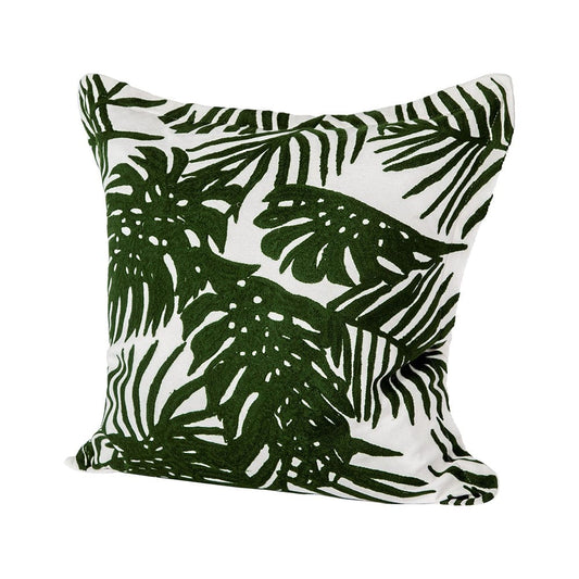 Mercana - Boyle I 20 x 20 Green Tropical Palm Leaf Decorative Pillow Cover - 67351_CLOSEOUT view 1
