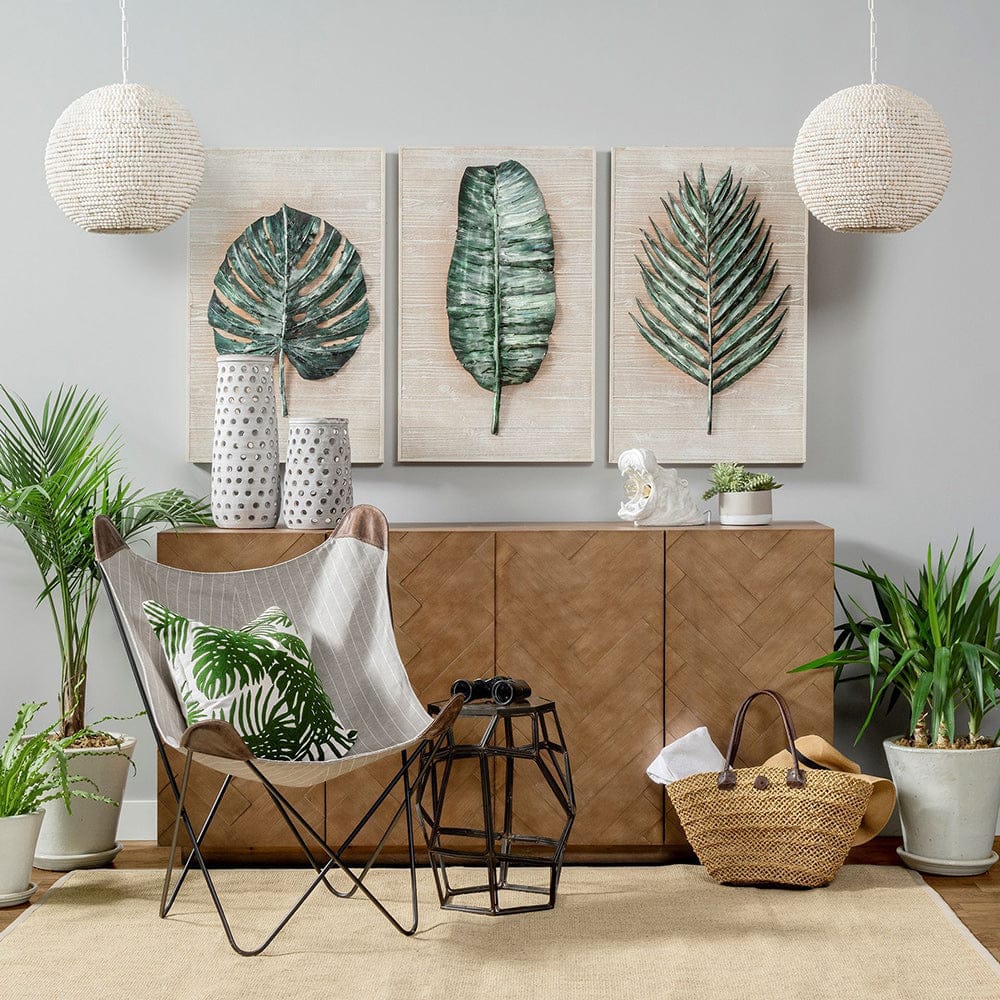 Mercana - Boyle I 20 x 20 Green Tropical Palm Leaf Decorative Pillow Cover - 67351_CLOSEOUT view 3