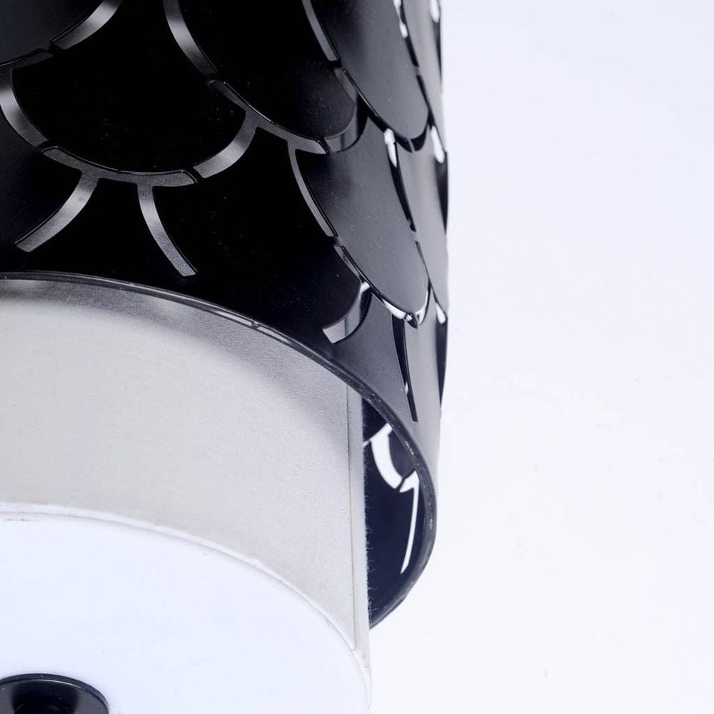 Mercana - Brasseur III 10.5x22 Black Toned Metal Fish Scale Wall Sconce - 65388_CLOSEOUT view 4