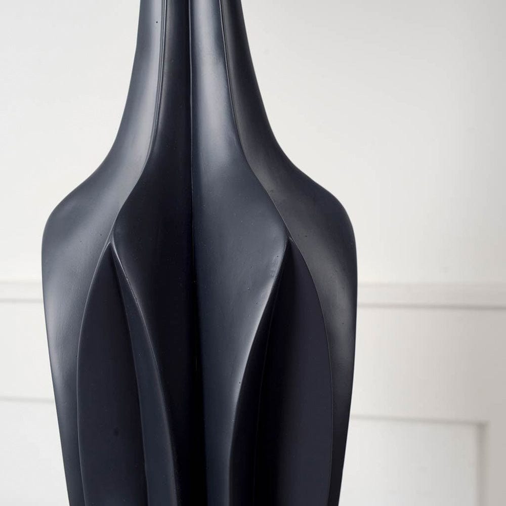 Mercana - Bravar III 30" Gray-Blue Resin Base w/ Gray Fabric Shade Table Lamp - 65358 view 3