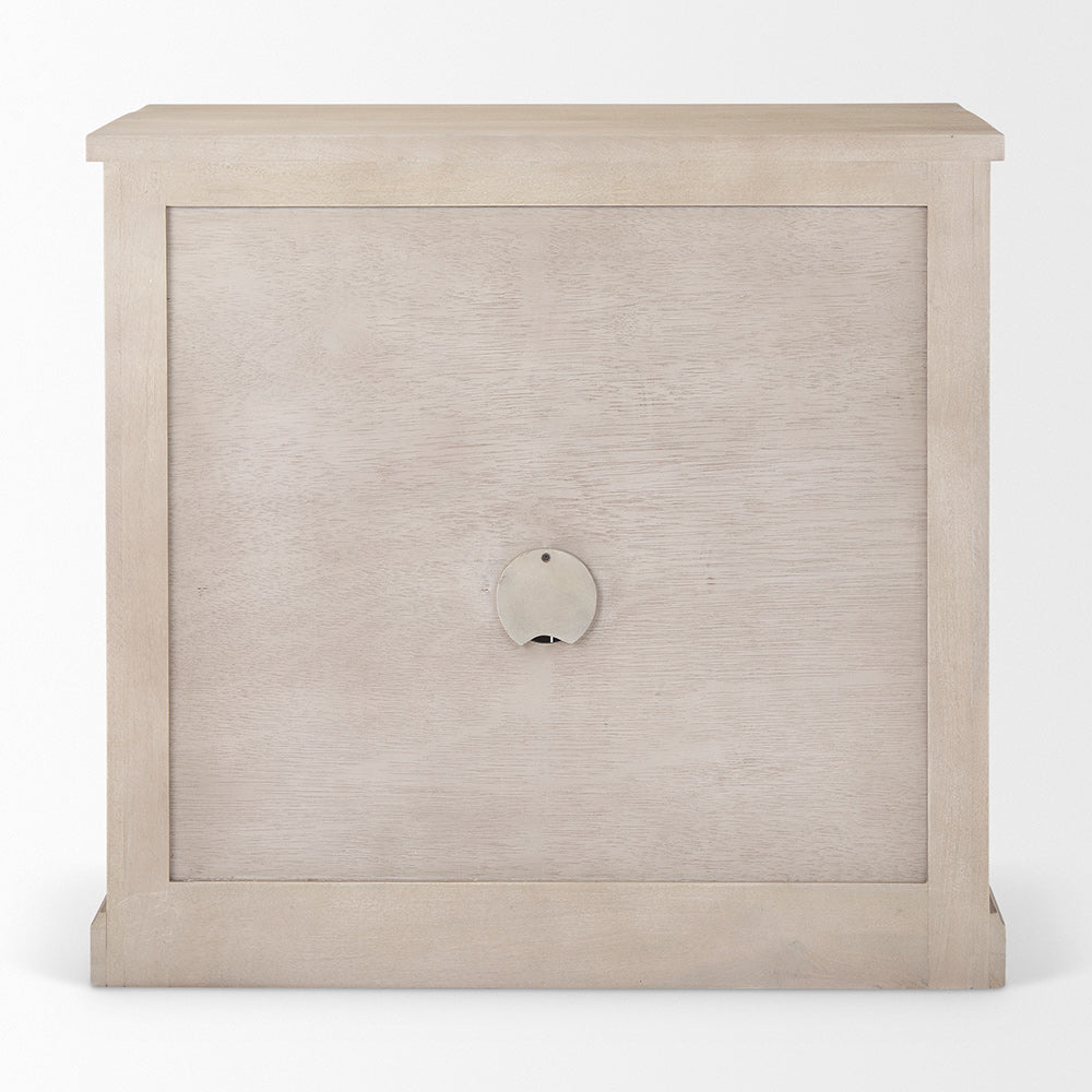 Mercana - Braxton 33.5L x 18.5W x 31.5H Beige Wood W/Black Accents 2 Door Accent Cabinet - 69931 view 4