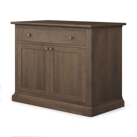 Mercana - Braxton Dark Brown Solid Wood w/ Antique Knobs Accent Cabinet 1 Drawer 2 Doors - 71120 view 1