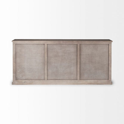 Mercana - Braxton III 81.5x18.5 Natural Brown Solid Wood 3 Drawer 6 Door Sideboard - 68204 view 4