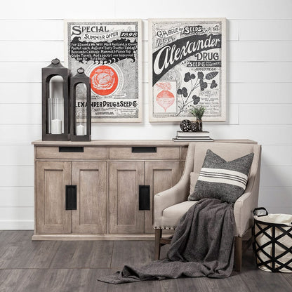 Mercana - Braxton III 81.5x18.5 Natural Brown Solid Wood 3 Drawer 6 Door Sideboard - 68204 view 8