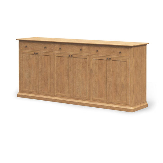 Mercana - Braxton Light Brown Solid Wood w/ Antiqued Brass Knobs 3 Drawer 6 Door Sideboard - 71117 view 1
