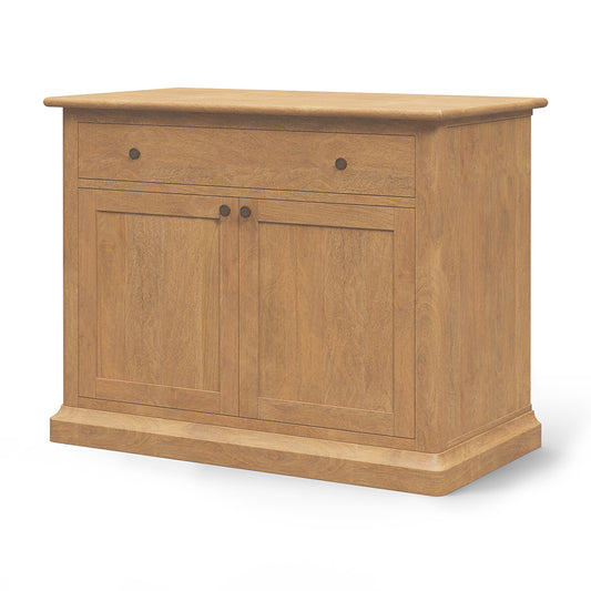 Mercana - Braxton Light Brown Solid Wood w/ Gunmetal Knobs Accent Cabinet 1 Drawer 2 Doors - 71121 view 1