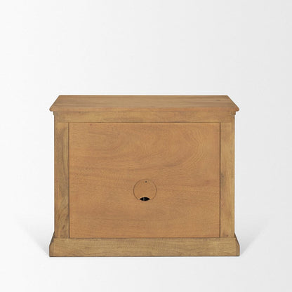 Mercana - Braxton Light Brown Solid Wood w/ Gunmetal Knobs Accent Cabinet 1 Drawer 2 Doors - 71121 view 4
