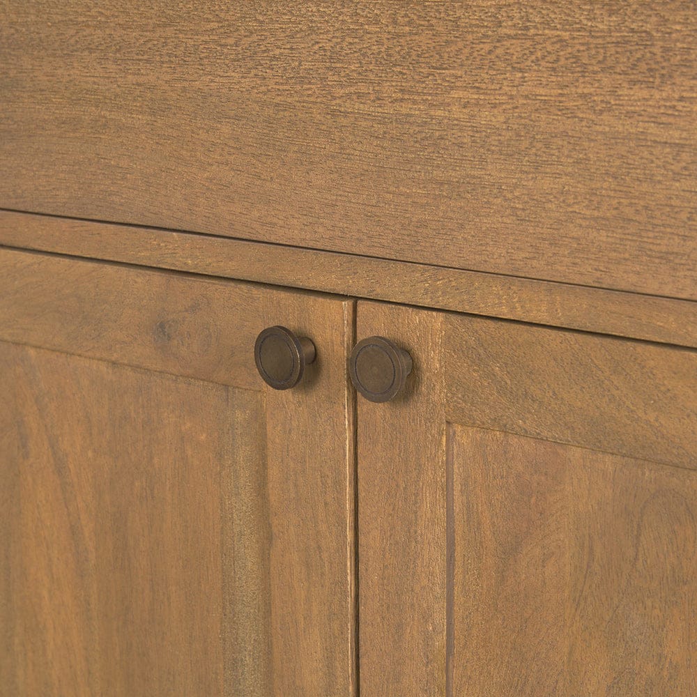 Mercana - Braxton Light Brown Solid Wood w/ Gunmetal Knobs Accent Cabinet 1 Drawer 2 Doors - 71121 view 9