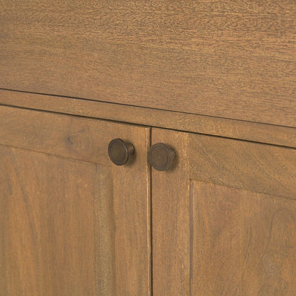 Mercana - Braxton Light Brown Solid Wood w/ Gunmetal Knobs Accent Cabinet 1 Drawer 2 Doors - 71121 view 9