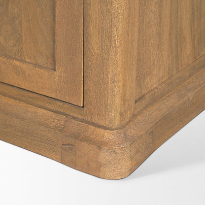 Mercana - Braxton Light Brown Solid Wood w/ Gunmetal Knobs Accent Cabinet 1 Drawer 2 Doors - 71121 view 10