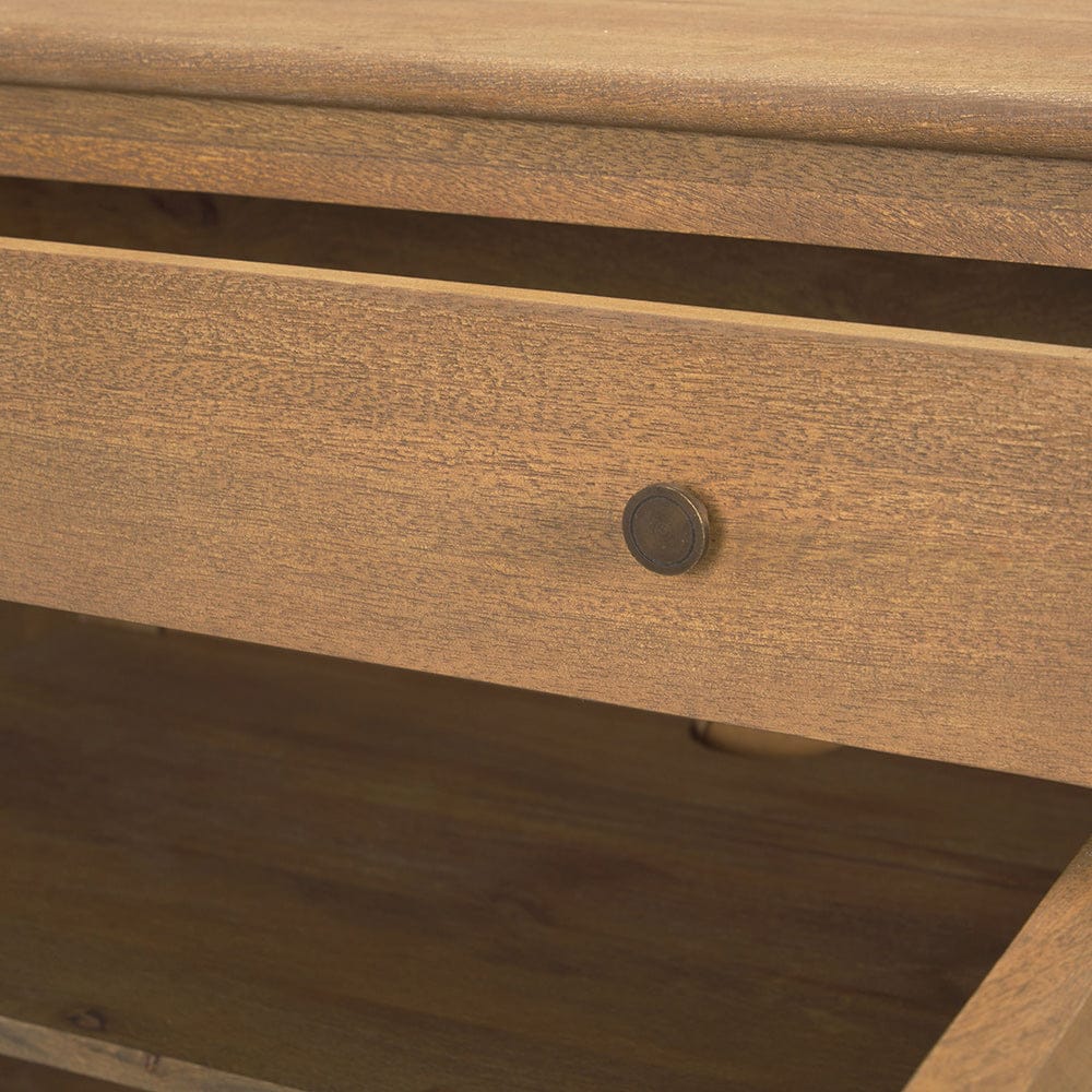 Mercana - Braxton Light Brown Solid Wood w/ Gunmetal Knobs Accent Cabinet 1 Drawer 2 Doors - 71121 view 11