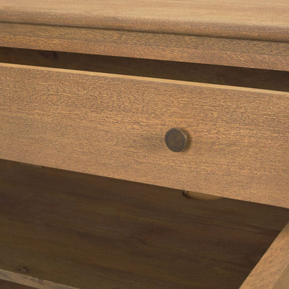 Mercana - Braxton Light Brown Solid Wood w/ Gunmetal Knobs Accent Cabinet 1 Drawer 2 Doors - 71121 view 11