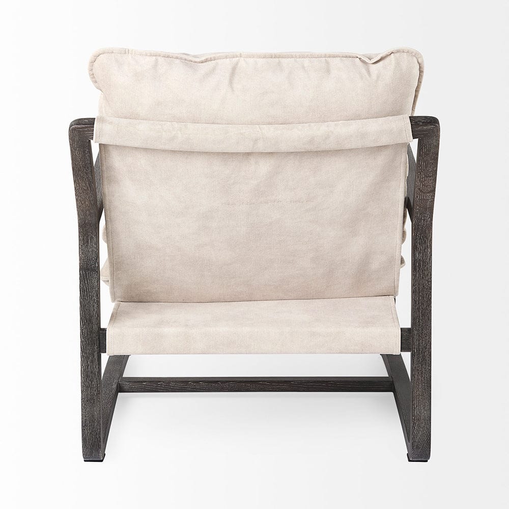 Mercana - Brayden 28.3L x 34.1W x 35H Dark Brown Wood W/ Cream Fabric Seat Accent Chair - 69356_CLOSEOUT view 4