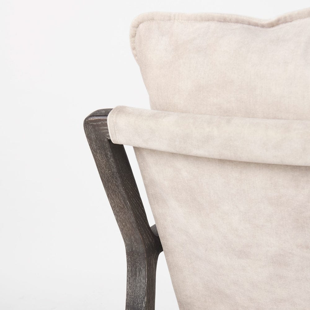 Mercana - Brayden 28.3L x 34.1W x 35H Dark Brown Wood W/ Cream Fabric Seat Accent Chair - 69356_CLOSEOUT view 8