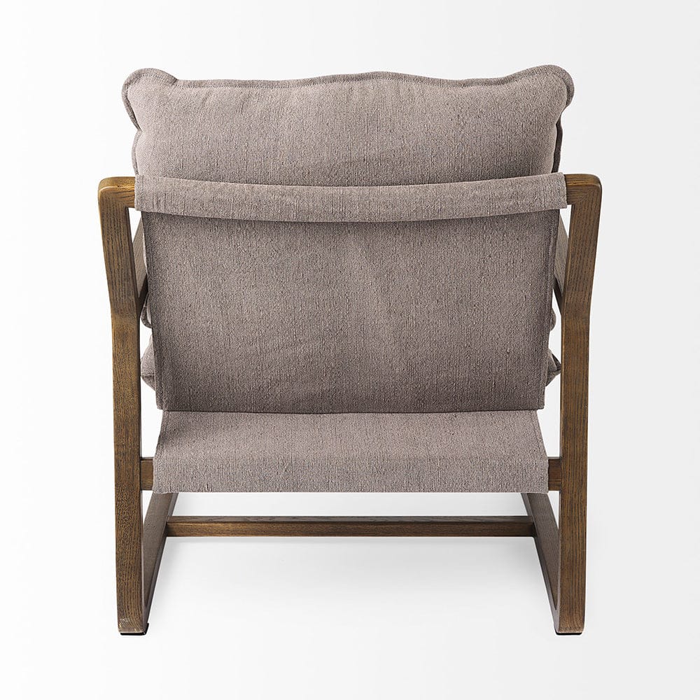 Mercana - Brayden 28.3L x 34.1W x 35H Dark Brown Wood W/ Gray Fabric Seat Accent Chair - 69357_CLOSEOUT view 4