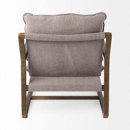 Mercana - Brayden 28.3L x 34.1W x 35H Dark Brown Wood W/ Gray Fabric Seat Accent Chair - 69357_CLOSEOUT view 4