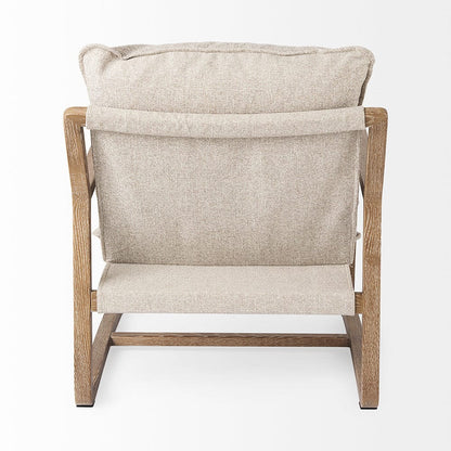 Mercana - Brayden 28.3L x 34.1W x 35H Light Brown Wood W/ Beige Fabric Seat Accent Chair - 69355 view 4