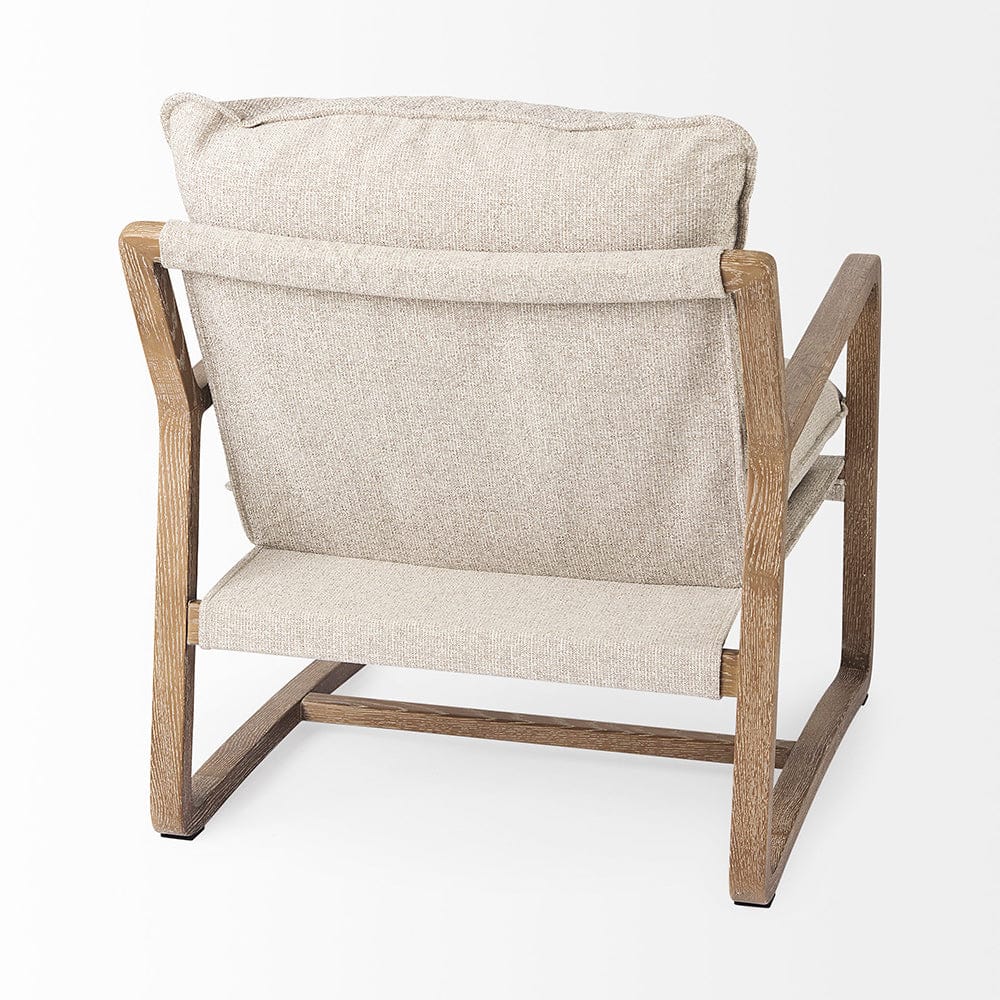 Mercana - Brayden 28.3L x 34.1W x 35H Light Brown Wood W/ Beige Fabric Seat Accent Chair - 69355 view 5