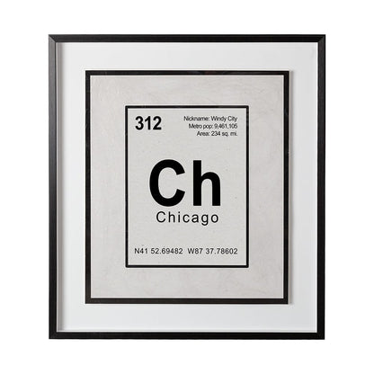 Mercana - Breaking Chicago B by THE Studio a Hand Embellished Textured Framed Art Print Matted under Glass - 12248 view 1