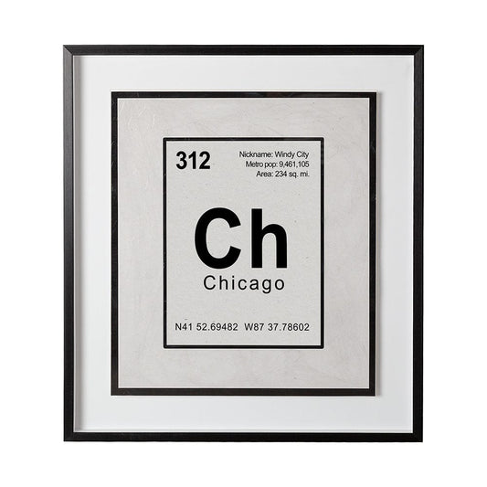 Mercana - Breaking Chicago B by THE Studio a Hand Embellished Textured Framed Art Print Matted under Glass - 12248 view 1