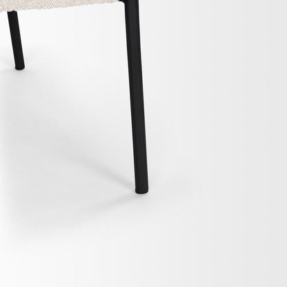 Mercana - Brently Accent Chair w/ Cream Boucle Fabric & Matte Black Metal Legs - 70259 view 9