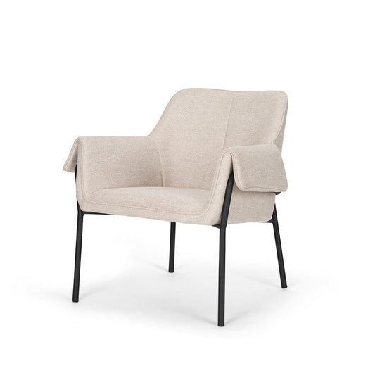 Mercana - Brently Accent Chair w/ Oatmeal Fabric & Matte Black Metal Legs - 70258 view 1
