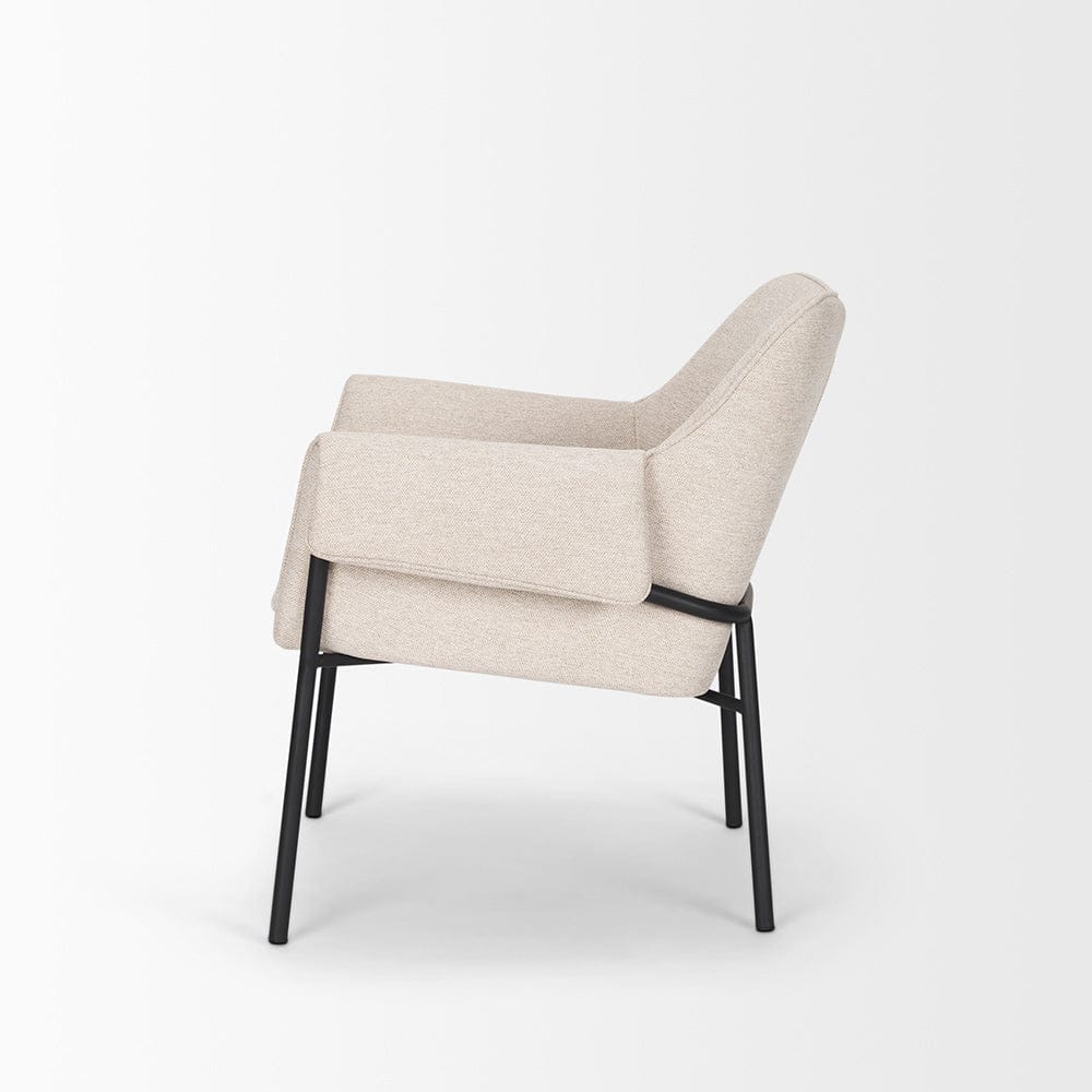 Mercana - Brently Accent Chair w/ Oatmeal Fabric & Matte Black Metal Legs - 70258 view 2