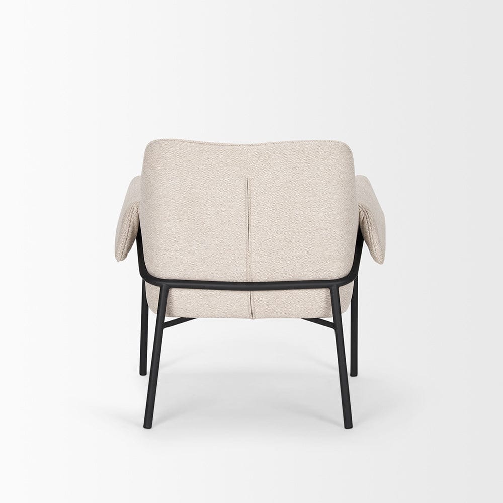Mercana - Brently Accent Chair w/ Oatmeal Fabric & Matte Black Metal Legs - 70258 view 3