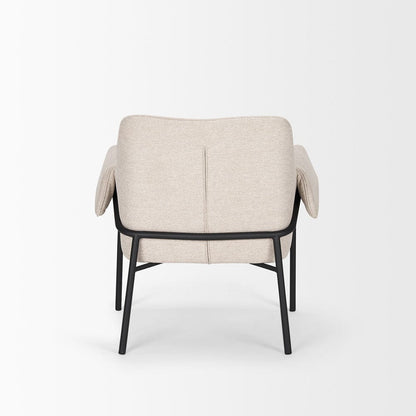 Mercana - Brently Accent Chair w/ Oatmeal Fabric & Matte Black Metal Legs - 70258 view 3