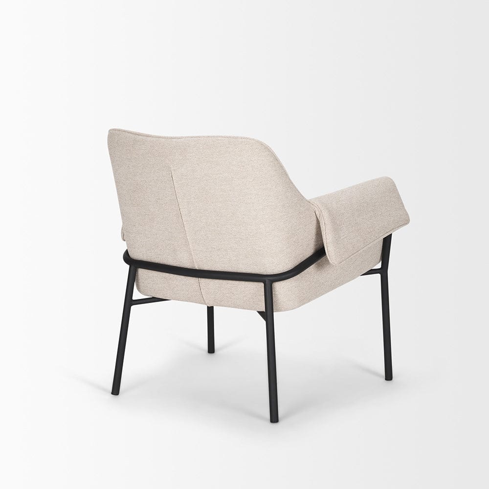 Mercana - Brently Accent Chair w/ Oatmeal Fabric & Matte Black Metal Legs - 70258 view 4