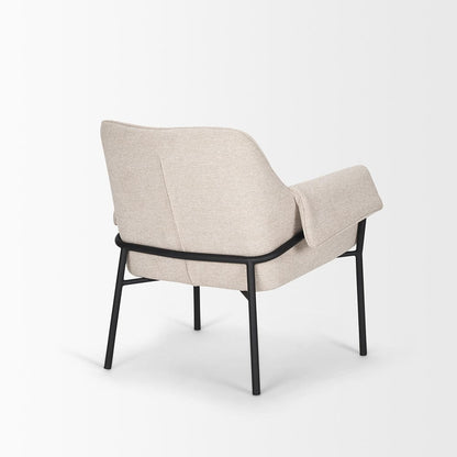 Mercana - Brently Accent Chair w/ Oatmeal Fabric & Matte Black Metal Legs - 70258 view 4