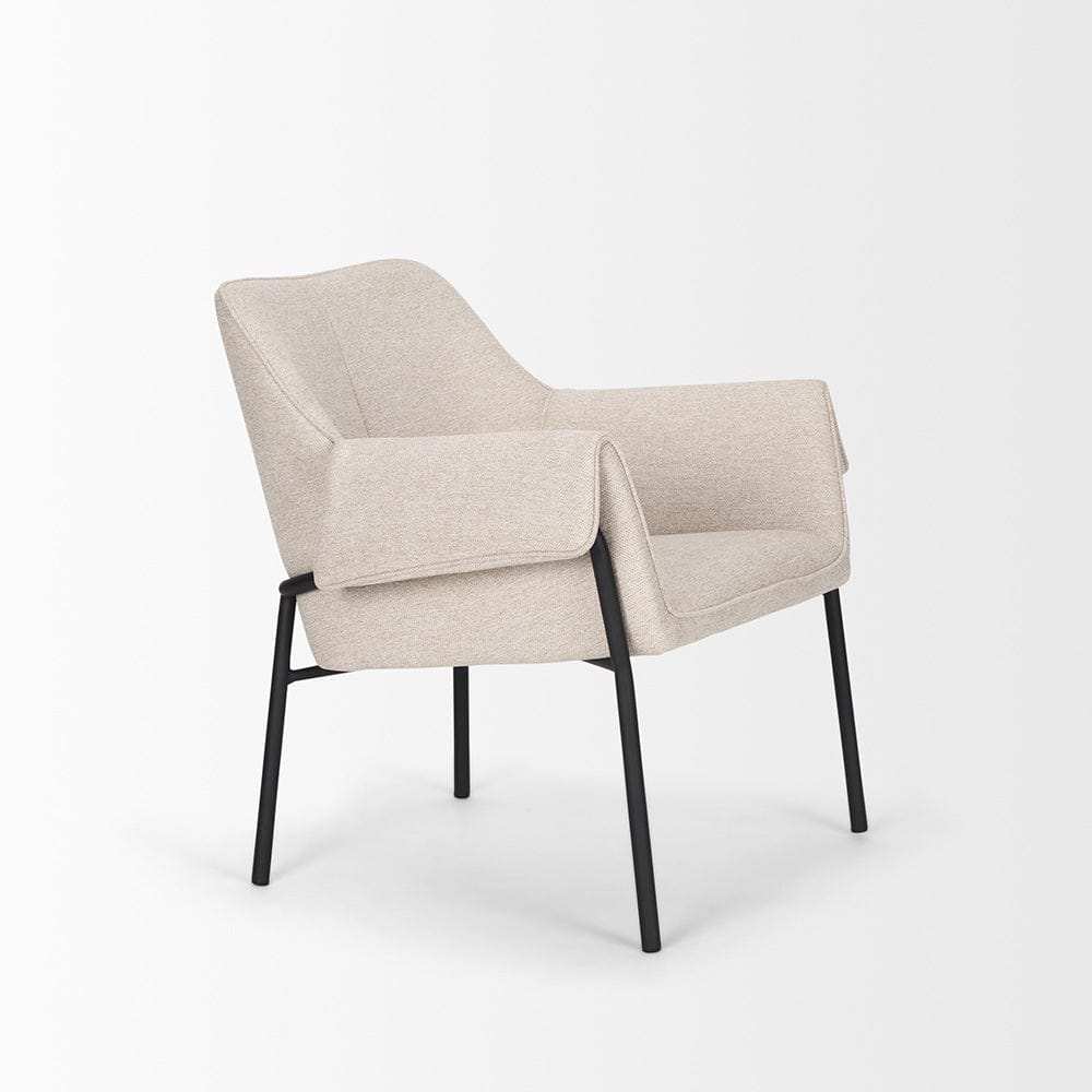 Mercana - Brently Accent Chair w/ Oatmeal Fabric & Matte Black Metal Legs - 70258 view 5