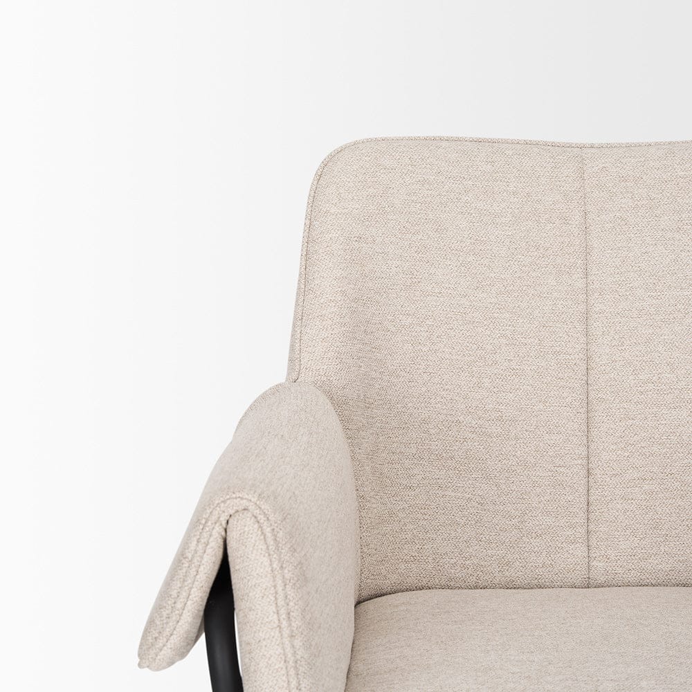 Mercana - Brently Accent Chair w/ Oatmeal Fabric & Matte Black Metal Legs - 70258 view 6