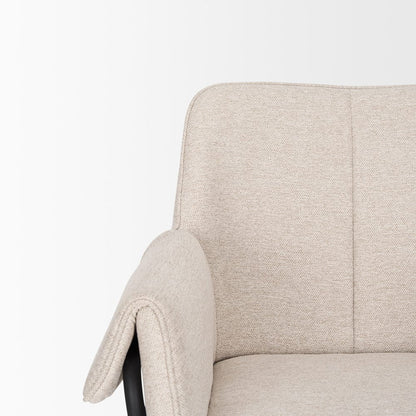 Mercana - Brently Accent Chair w/ Oatmeal Fabric & Matte Black Metal Legs - 70258 view 6