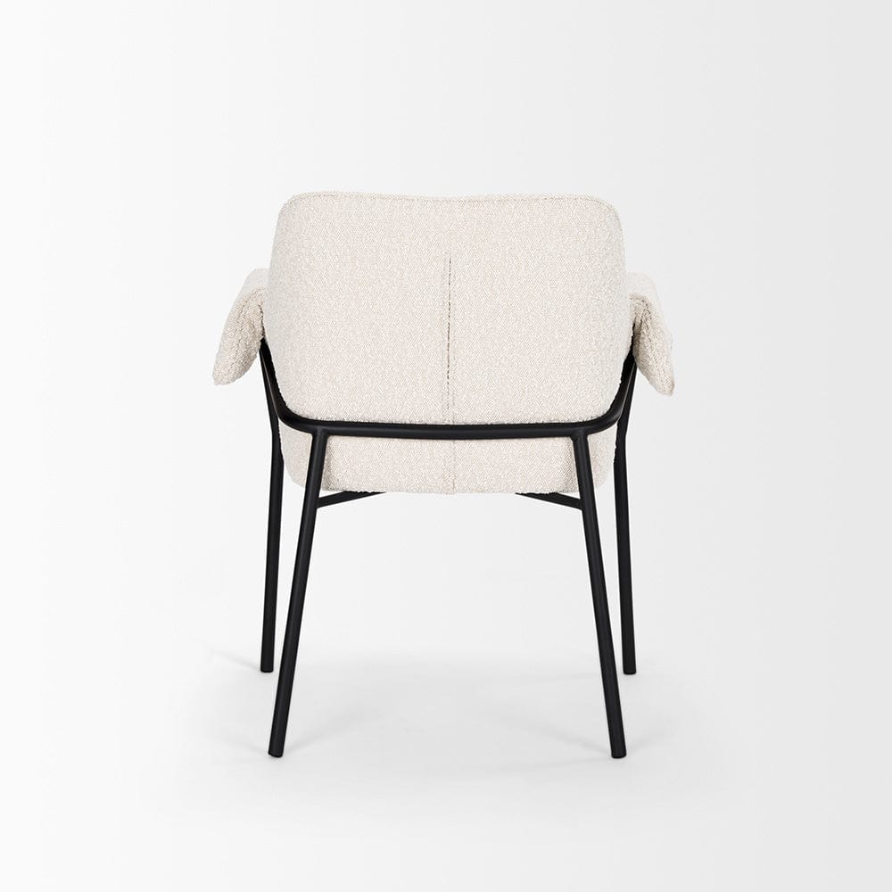 Mercana - Brently Dining Chair w/ Cream Boucle Fabric & Matte Black Metal Legs (Set of 2) - 70250 view 4